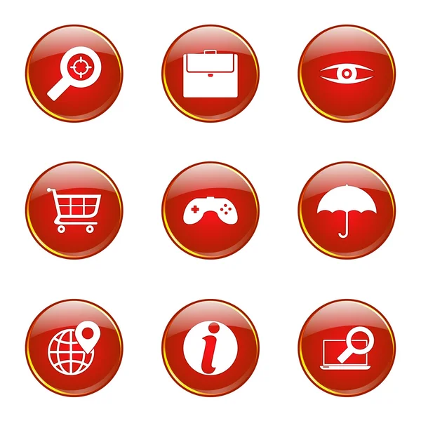 Seo Internet Zeichen Icon Set — Stockvektor