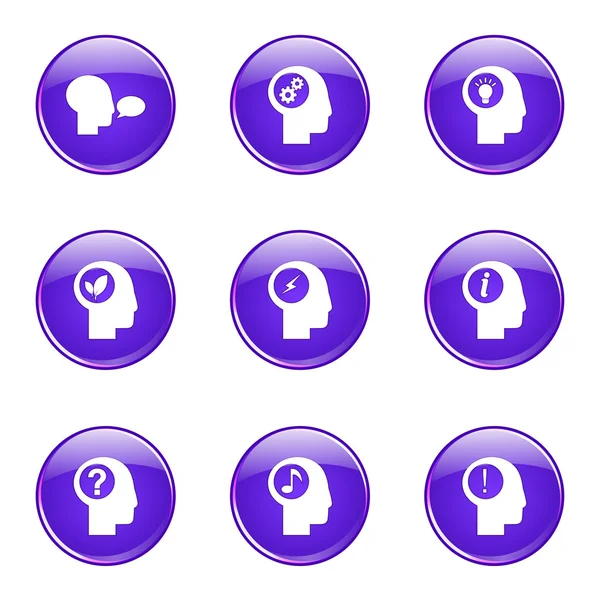 Piense Web Internet Icon Set — Archivo Imágenes Vectoriales