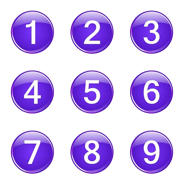 Conjunto de iconos de recuento de números — Archivo Imágenes Vectoriales