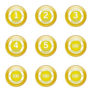 garanti garanti mühür Icon set