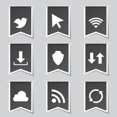 Web Internet Social Icon Set clipart