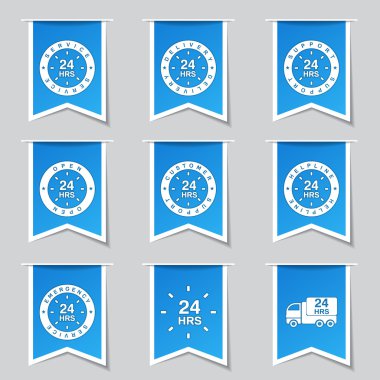 24 saat Icon set Hizmetleri