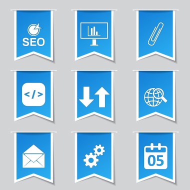SEO internet işareti Icon set
