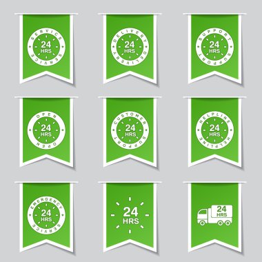 24 saat Icon set Hizmetleri