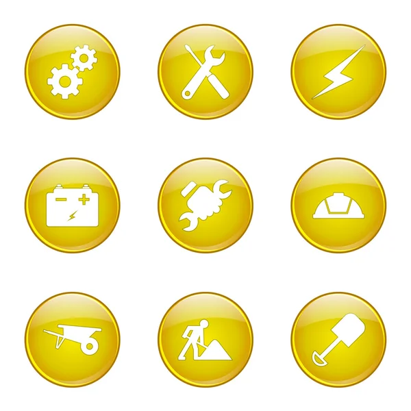 Strumenti di costruzione set di icone — Vettoriale Stock
