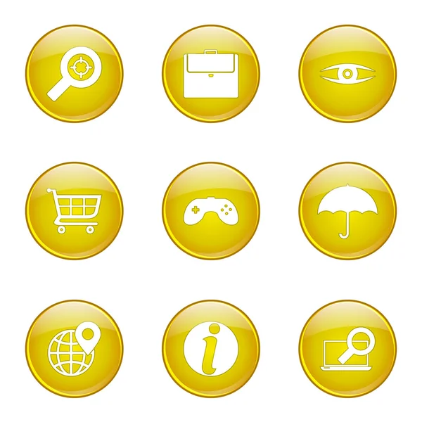 Seo Internet Zeichen Icon Set — Stockvektor