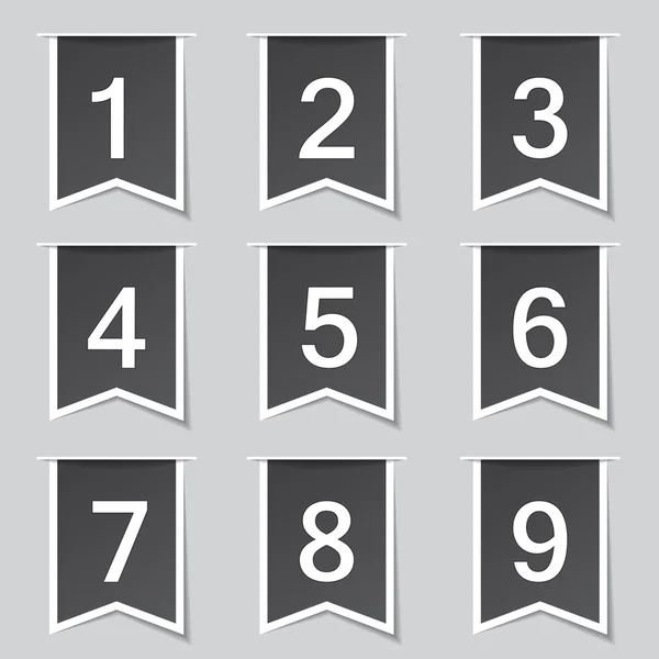 Numbers Counting Icon Set — Stock Vector