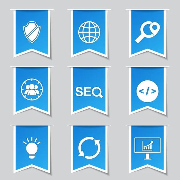 SEO Internet Sign Icon Set — Stock Vector