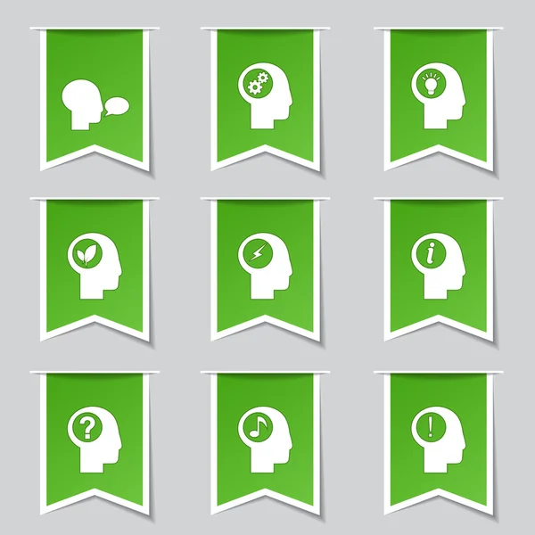 Pense Web Internet Icon Set —  Vetores de Stock