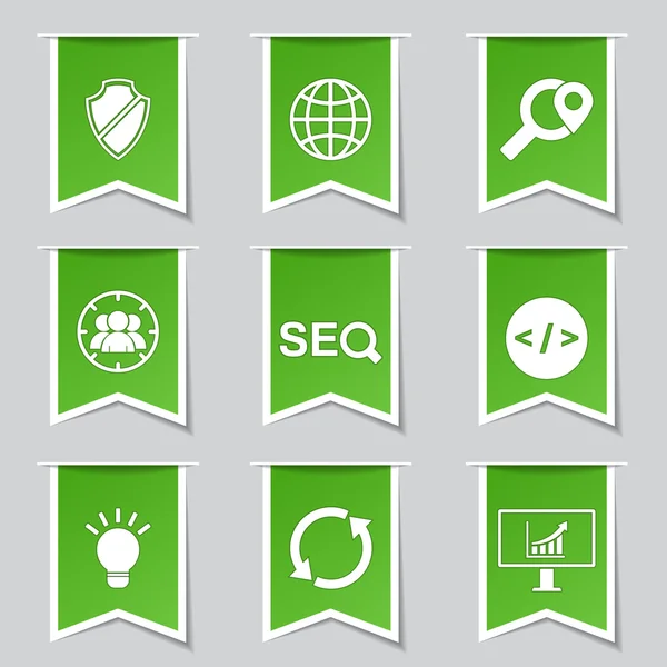 Seo Internet Zeichen Icon Set — Stockvektor