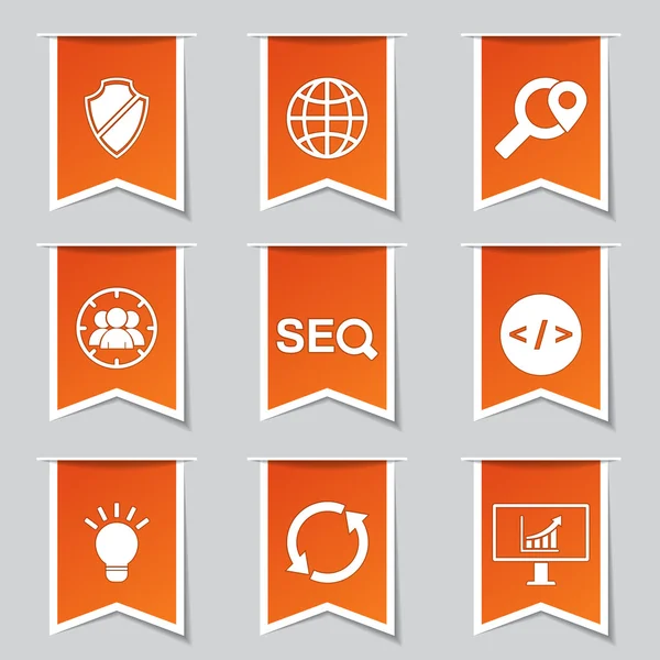 SEO internet işareti Icon set — Stok Vektör