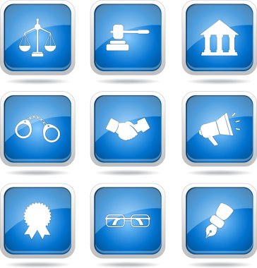 Hukuk işareti Icon set