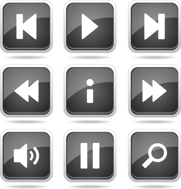 Çoklu ortam denetleyicisi Icon set