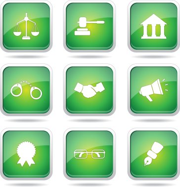 Hukuk işareti Icon set