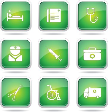 hastane sağlık simge seti