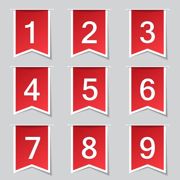Conjunto de iconos de recuento de números — Archivo Imágenes Vectoriales