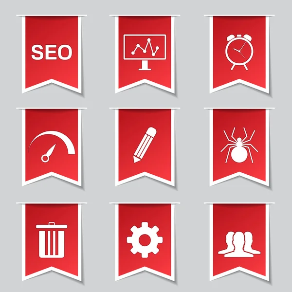 SEO Internet Sign Icon Set — Stock Vector