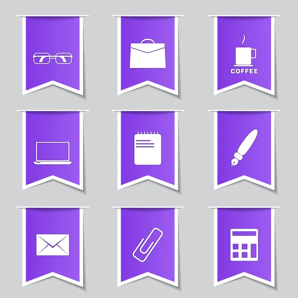 Office iş Icon set — Stok Vektör