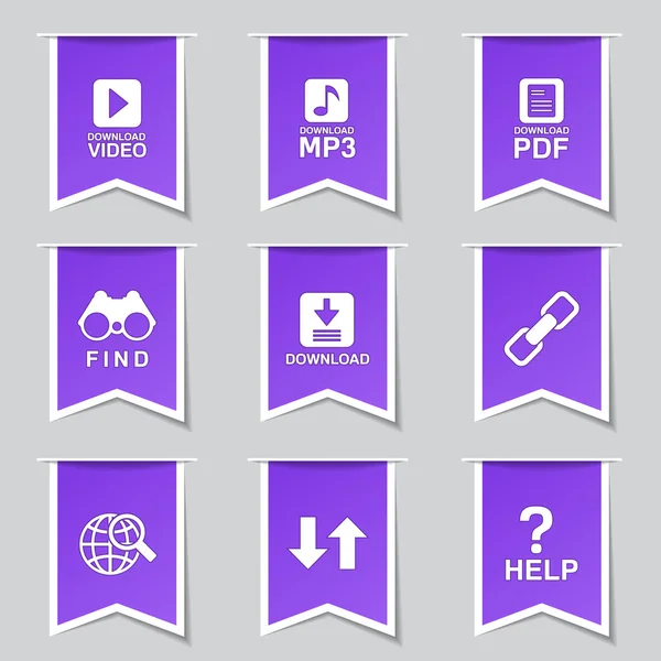 Conjunto de iconos de internet web multimedia — Archivo Imágenes Vectoriales