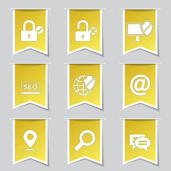 SEO internet işareti Icon set — Stok Vektör