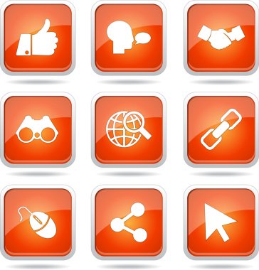 Sosyal Internet simge seti