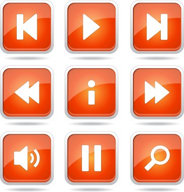 Çoklu ortam denetleyicisi Icon set