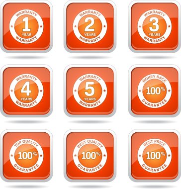 garanti garanti mühür Icon set