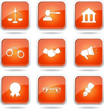Hukuk işareti Icon set