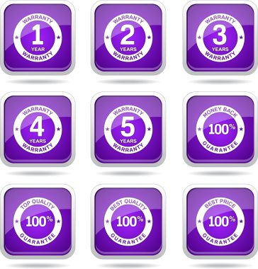 garanti garanti mühür Icon set