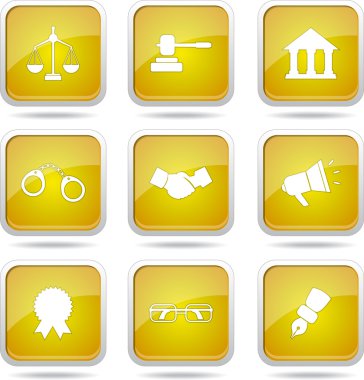 Hukuk işareti Icon set