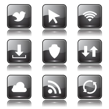Web internet Sosyal Icon set