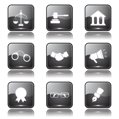 Hukuk işareti Icon set