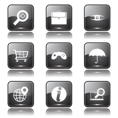 SEO internet işareti Icon set
