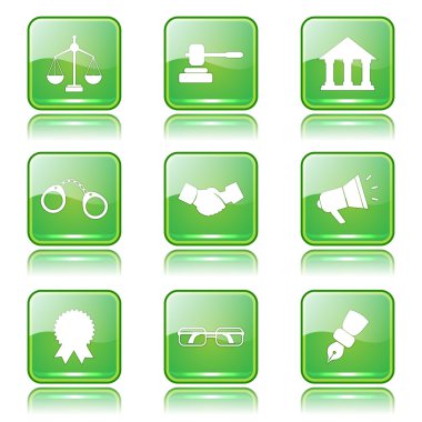 Hukuk işareti Icon set