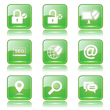 SEO internet işareti Icon set