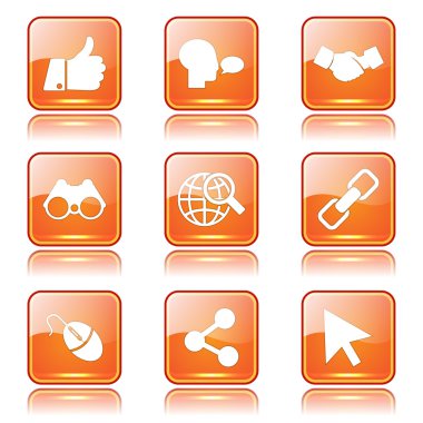 Sosyal Internet simge seti