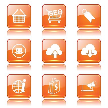 SEO internet işareti Icon set