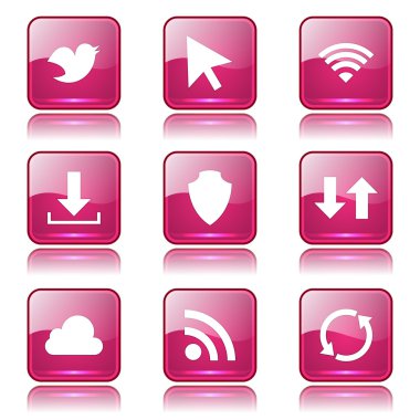 Web internet Sosyal Icon set