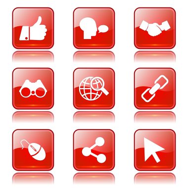 Sosyal Internet simge seti