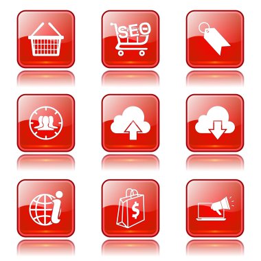 SEO internet işareti Icon set