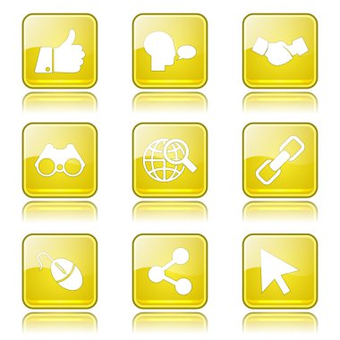 Sosyal Internet simge seti