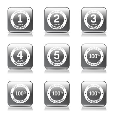 garanti garanti mühür Icon set