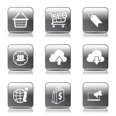 SEO internet işareti Icon set