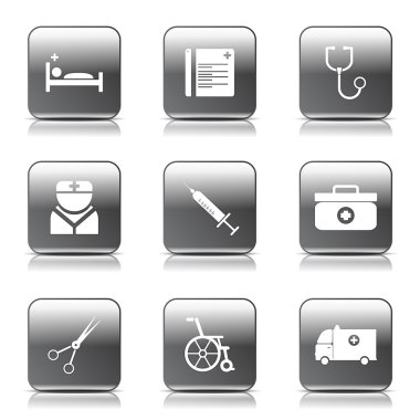 hastane sağlık simge seti