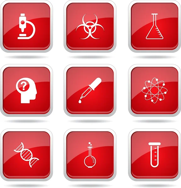 Ensemble d'icônes d'instruments scientifiques — Image vectorielle