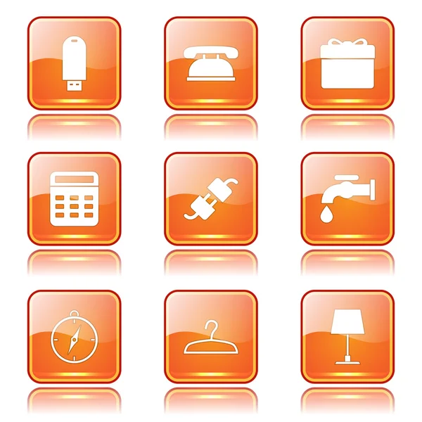 House Equipments Icon Set — Stock Vector