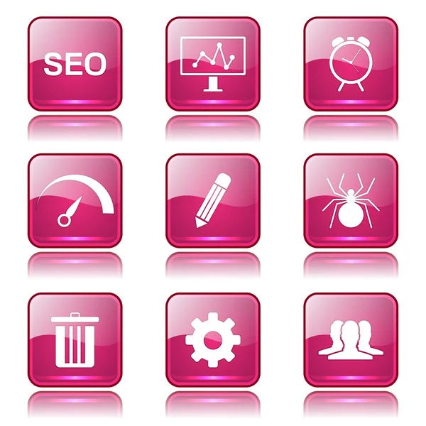 SEO Internet Sign Icon Set — Stock Vector