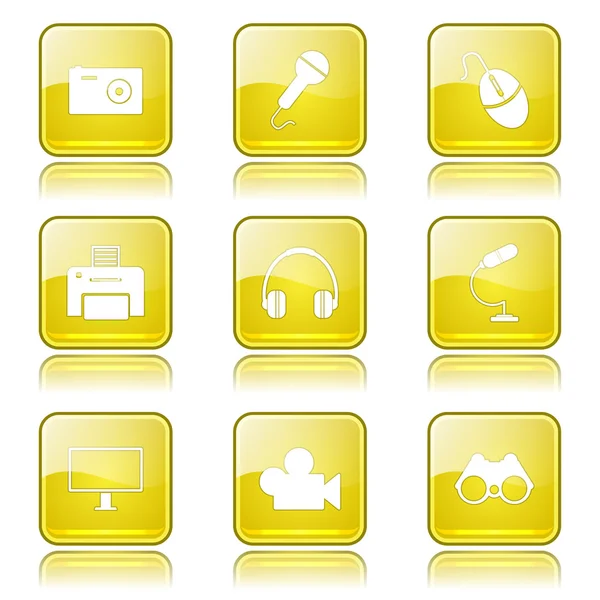 Electronic Equipment Icon Set — Stock Vector