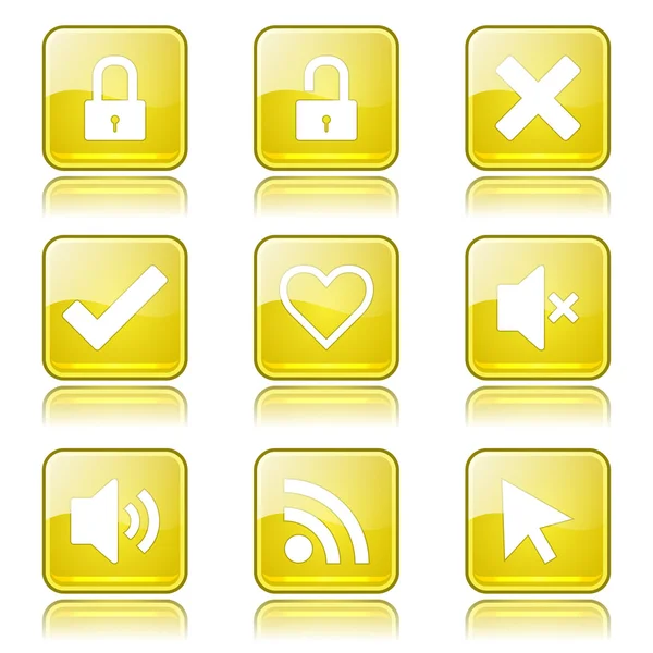 SEO Internet Sign Icon Set — Stock Vector