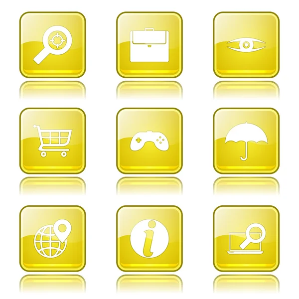 SEO Internet Sign Icon Set — Stock Vector